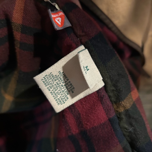 Vintage LL Bean Plaid Lined Corduroy Collar Chore Coat - Picture 13 of 13